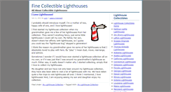 Desktop Screenshot of fine-collectible-lighthouses.net
